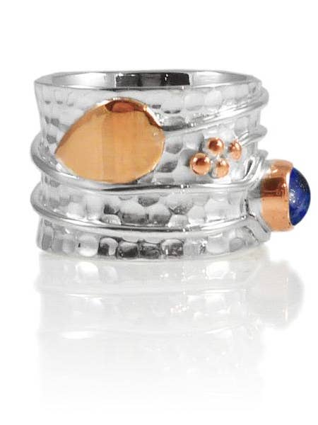 Bague Rameau d'Olivier Lapis Lazuli pour la vente par Sikara & Co.