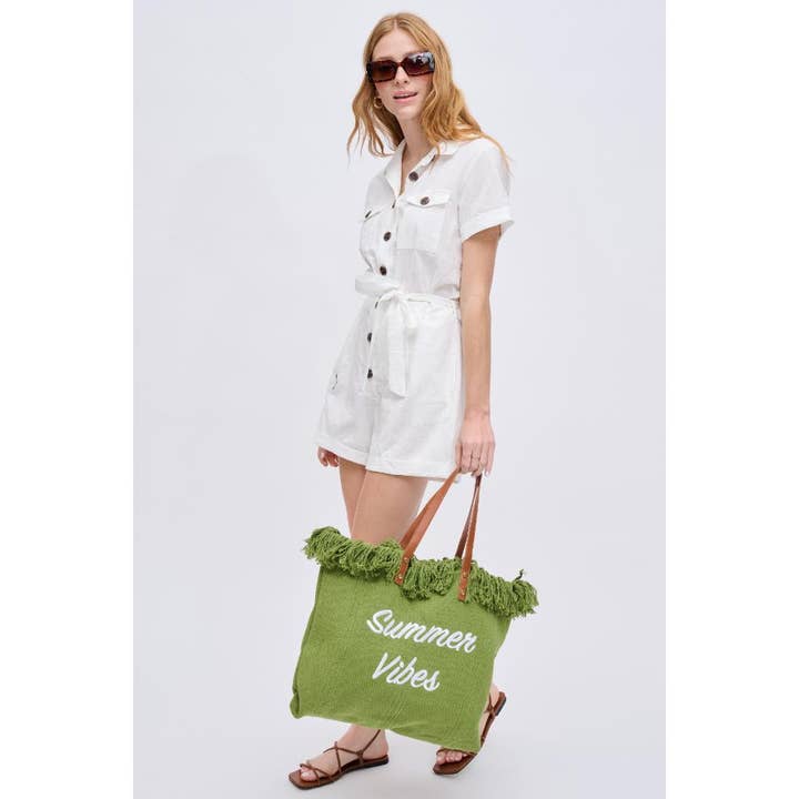 Urban Expressions - Wholesale Beach Bag - Summer Vibes Fringe Beach Tote19