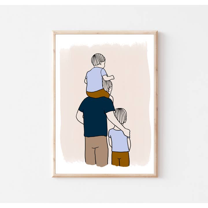 Brown Budapest – Impressão artística por atacado – Arte de parede pai de dois filhos
