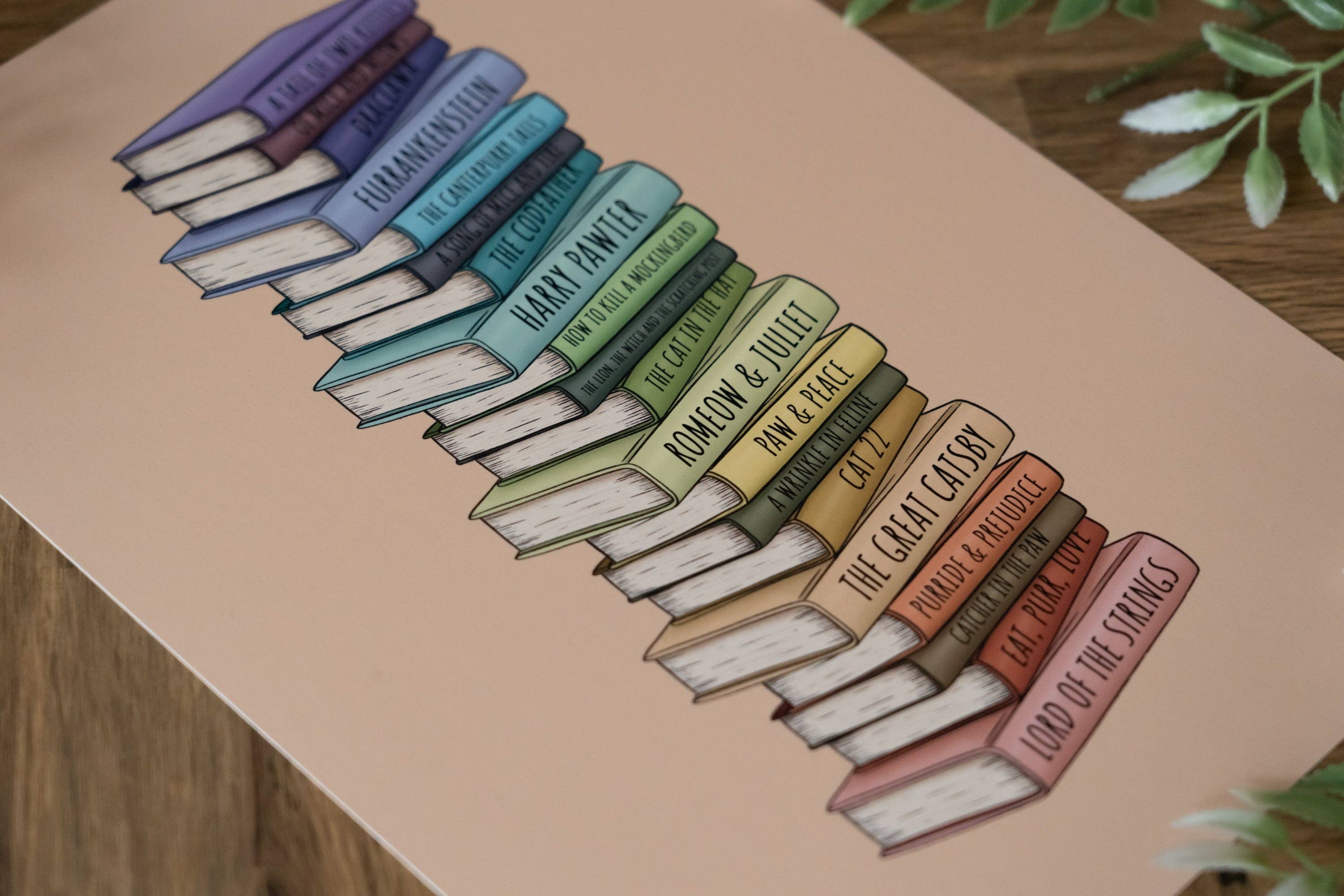 Hayley Jade Design Studio - Wholesale Art Print - Cat Book Puns Art Print3