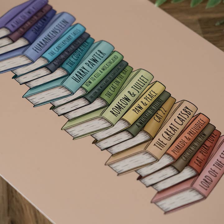 Hayley Jade Design Studio - Wholesale Art Print - Cat Book Puns Art Print3