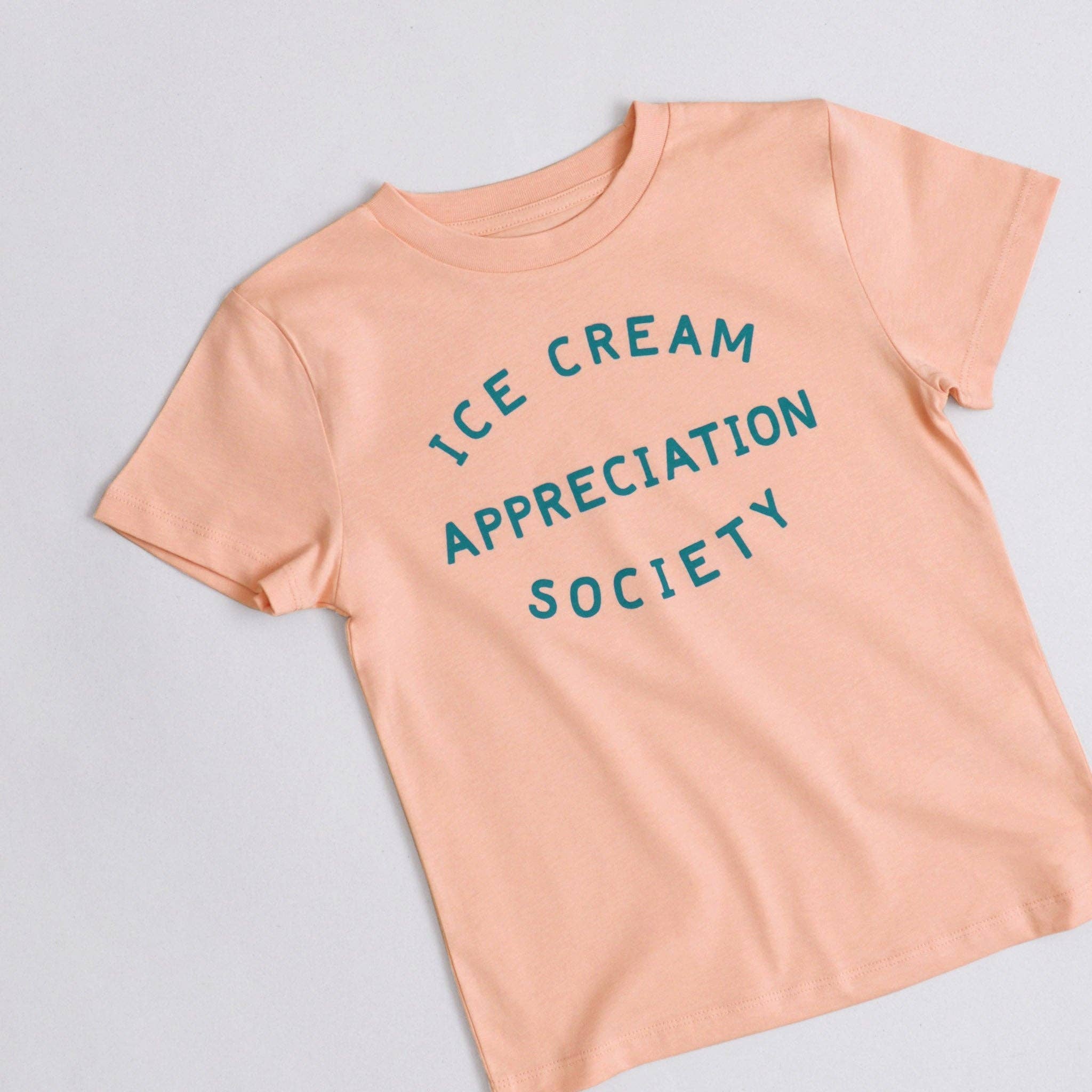 Alphabet Bags – wholesale Screen-printed t-shirt – Kids – Ice Cream Appreciation Society - Kid's T-shirt - Peach2