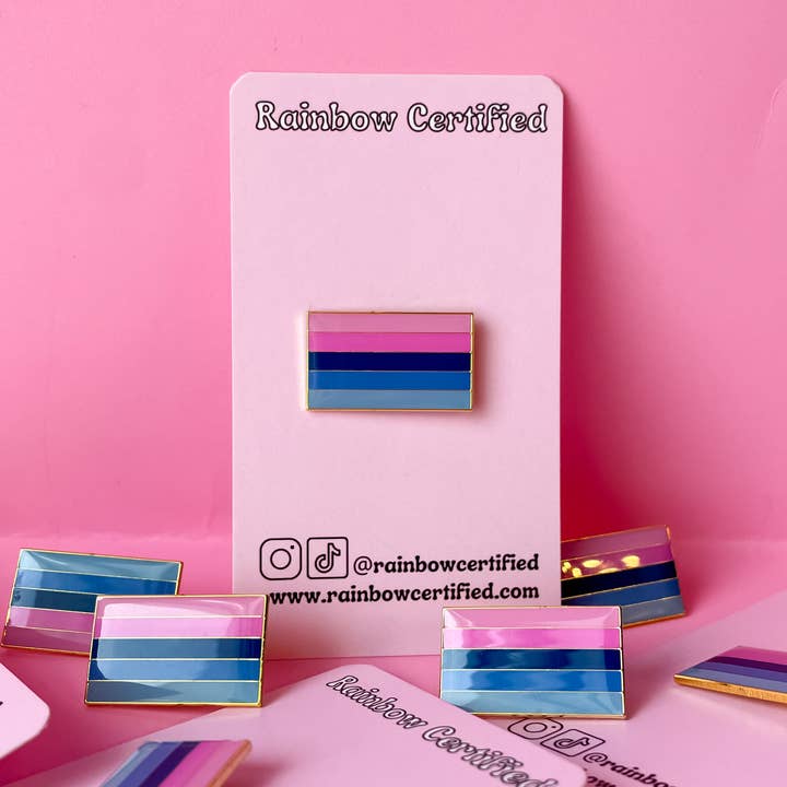 Rainbow Certified – Engroshandel Reversnål/knap – Omniseksuel PRIDE Flag Pin