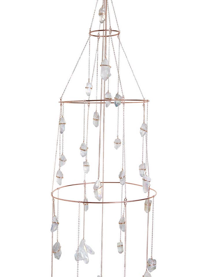 Lustre en cristal de quartz aura – Lumière de guérison emblématique pour la vente par Ariana Ost