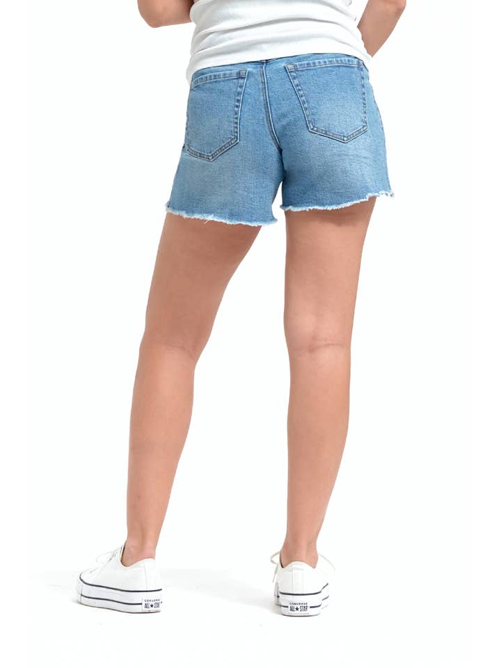 1822 Denim - Vente Short – maternité - Short en jean de maternité pour papa 5" avec bandeau ventral en Jocelyn