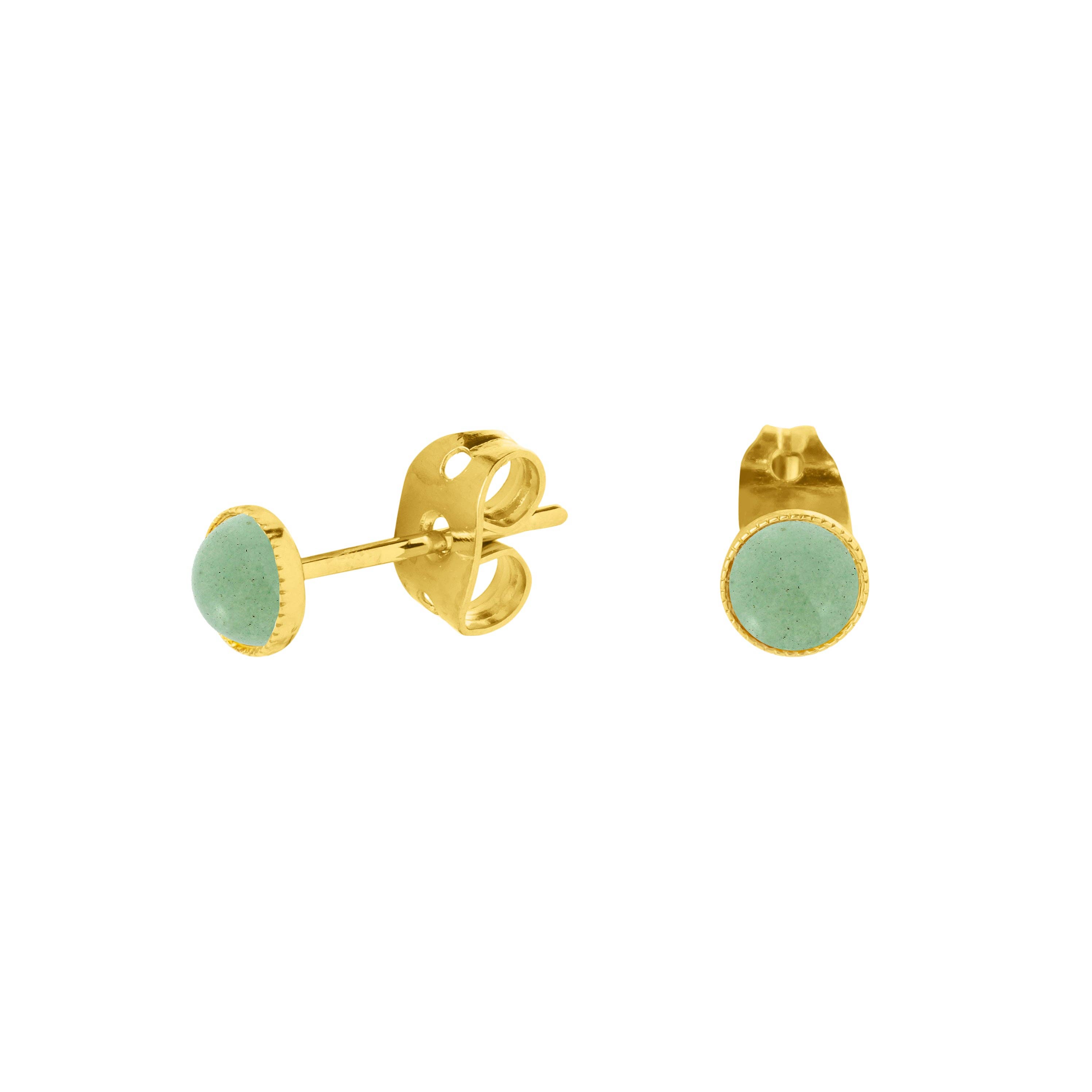 Lovelyday bijoux – wholesale Stud/post earrings – BO Pierre Studs 6mm - 18Kt Gold Plating6