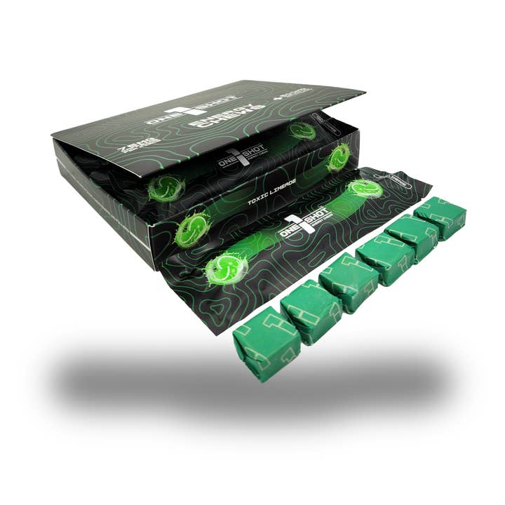 1 Shot Energy - Wholesale Sports/Energy Drink - Sour Limeade Energy Chews | 75mg Caffeine ea. (48 Pieces)