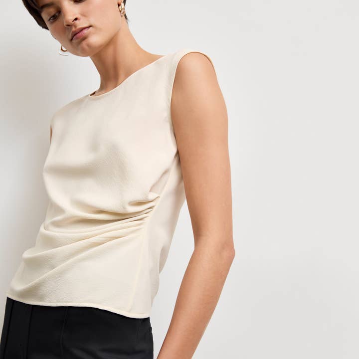 Brooke Definition Top - Vague Éco Douce :: Ivoire pour la vente par M.M.LaFleur