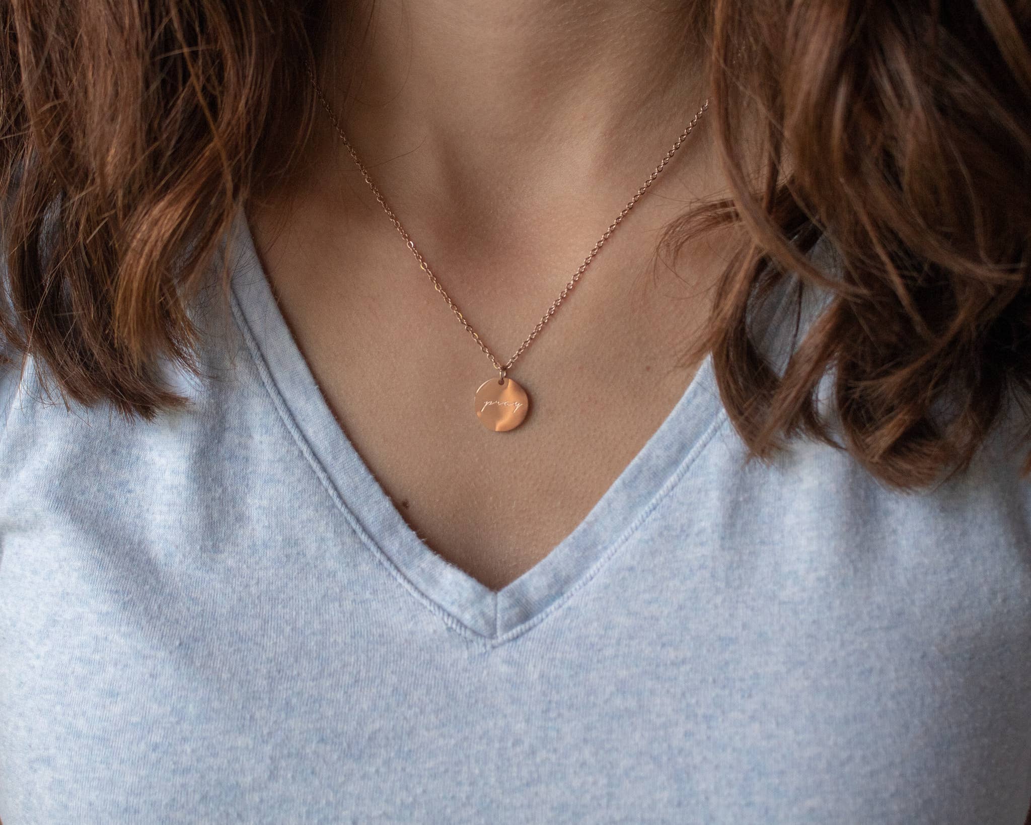 The Vintage Sparrow - Wholesale Pendant/Charm Necklace - Pray Pendant2