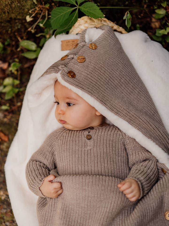 Knitted sweater in English rib stitch | LOVE OF MY LIFE for wholesale by Wedoble: sustainable children's fashion