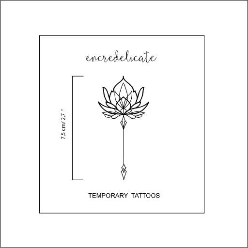 encredelicate - Wholesale Temporary Tattoo - Geometric lotus temporary tattoo1