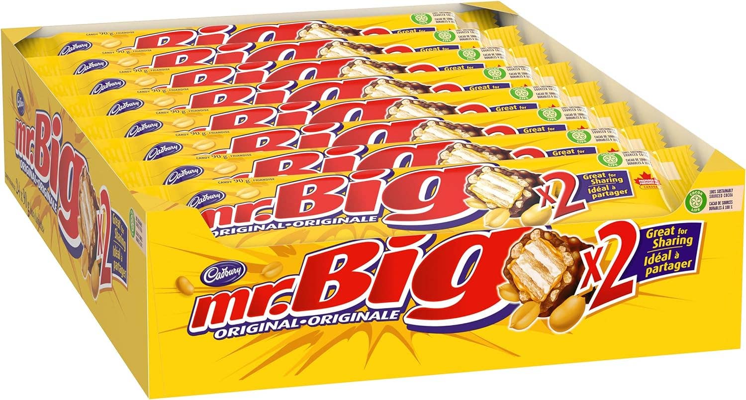 Echo Sales Canada - Wholesale Chocolate Bar - Cadbury Mr. Big King Size, Chocolatey Candy Bars, 90 g  24 count2