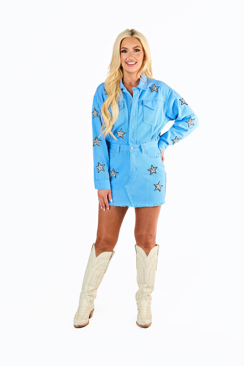 BuddyLove – wholesale Dress – Women's – Raelynn Sky Star Denim Dress0