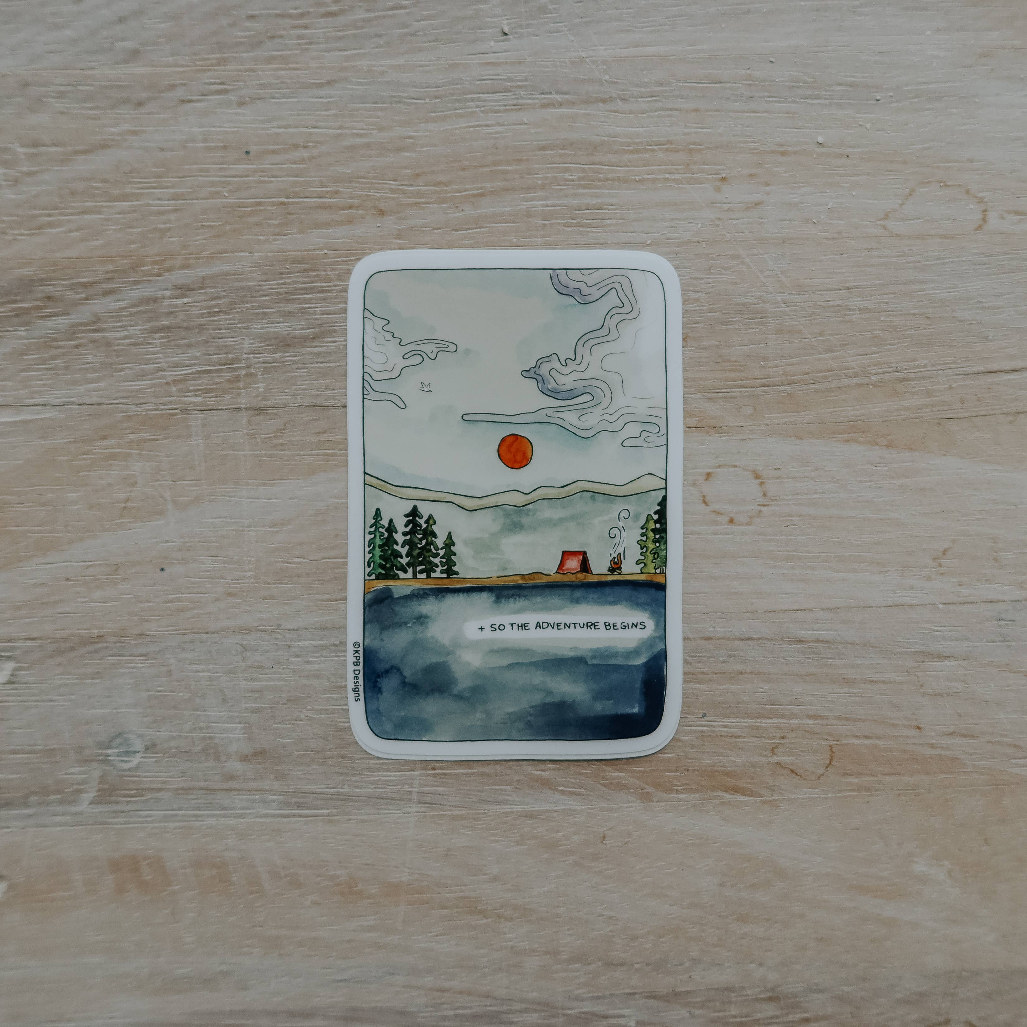 Sticker Girl – Engroshandel Klistermærke – Eventyr Begynder Camping Scene Vinyl Klistermærke2