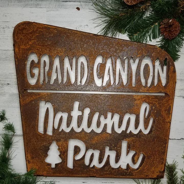 Out.West.Lifestyle. - Venta al por mayor Letreros - LETRERO DE METAL OXIDADO DEL PARQUE NACIONAL2