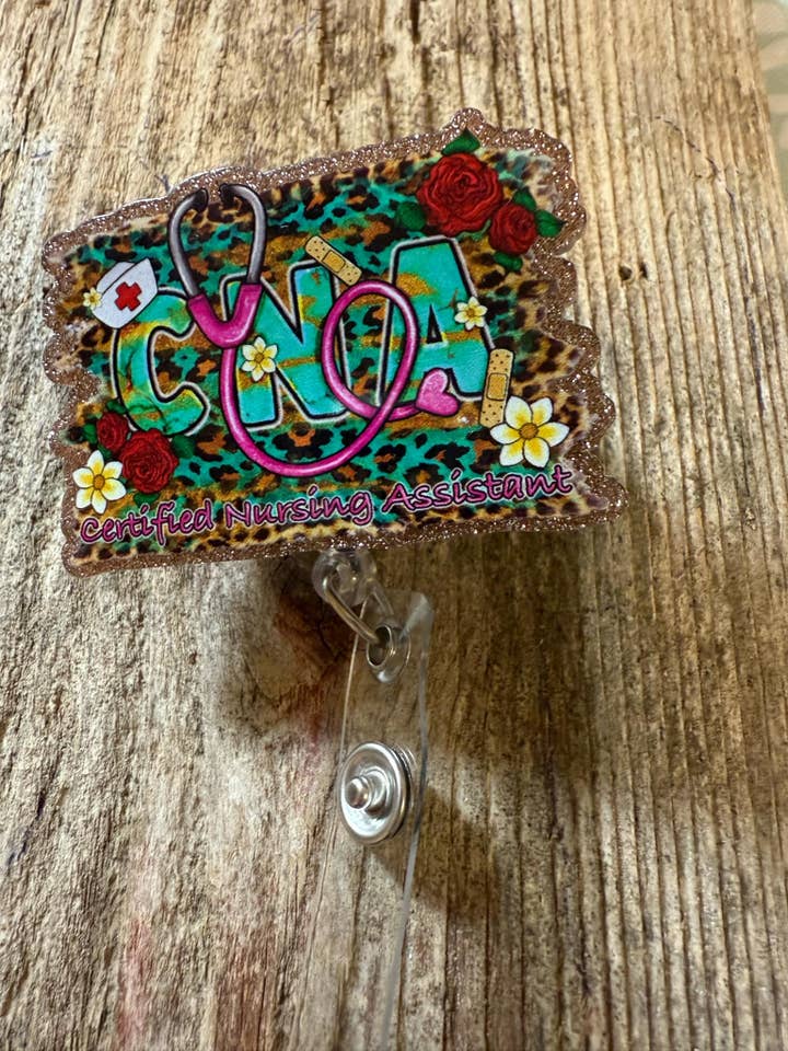 Badge Reel CNA Leopard Stethoscope for wholesale by The Wild Poppy