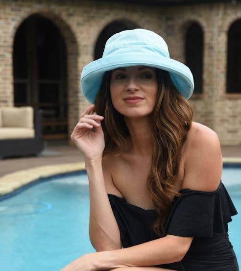 American Hat Makers – wholesale Straw hat – women's – Cotton Sun Bucket Hat - Style Sunny (Case of 3)4