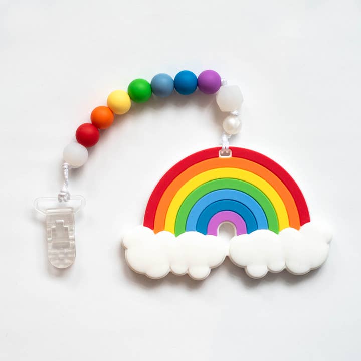 Baby Boos Teethers - Vente Anneau de dentition sans clip – bébé - Pince de dentition Rainbow