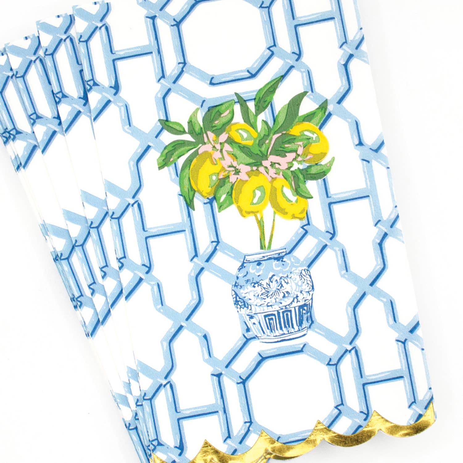 8 Oak Lane - Wholesale Disposable Napkin - Lemon Ginger Paper Guest Towel Packs1