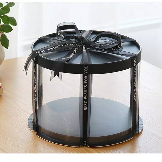 Elegant Design Supply – wholesale Cake stand – Round Tall Transparent Clear Box with base and CLEAR Lid11