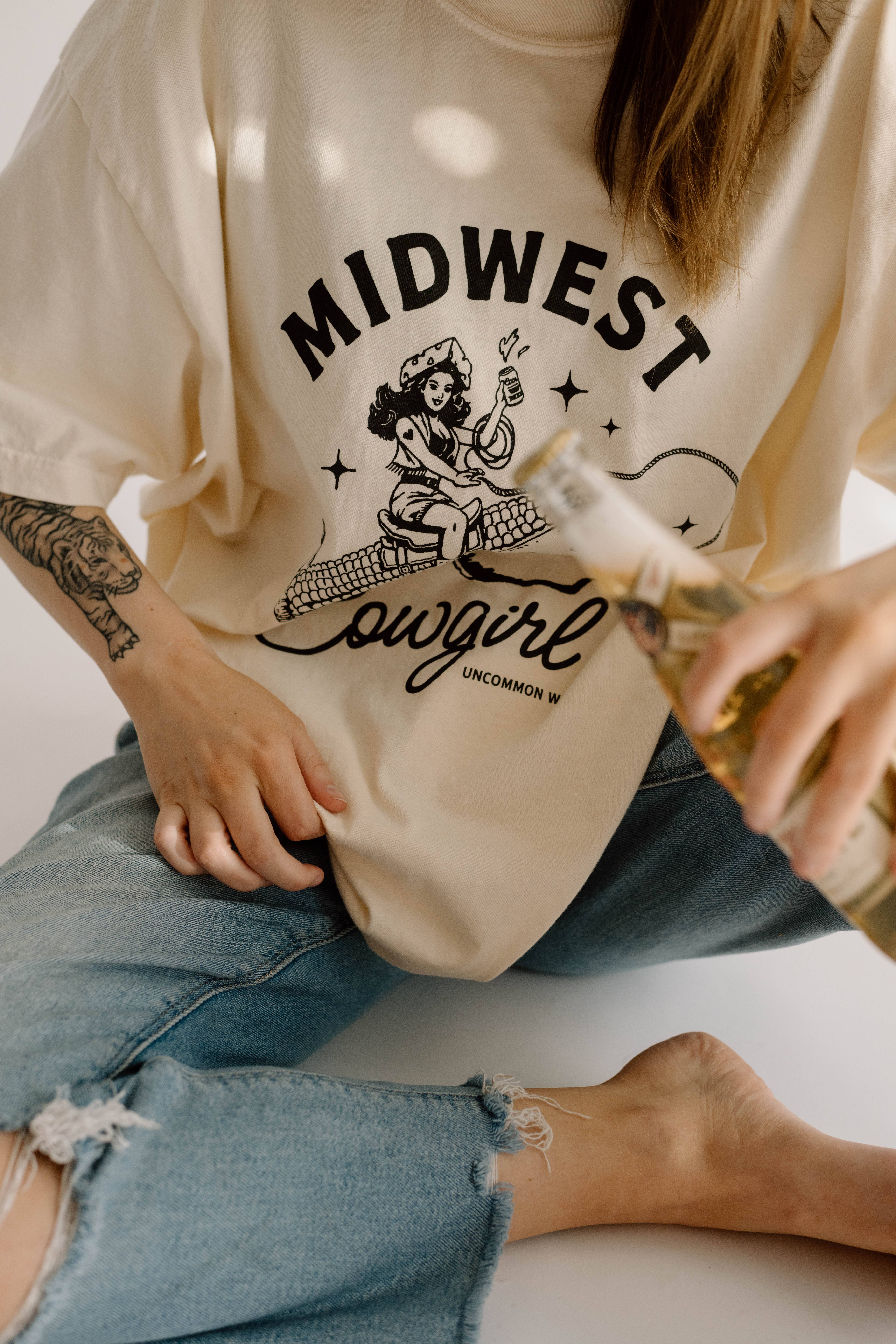 Uncommon Wild - Wholesale Screen Printed T-Shirt - Women's - Midwest Cowgirl Retro Western Comfort Colors Graphic Tee5