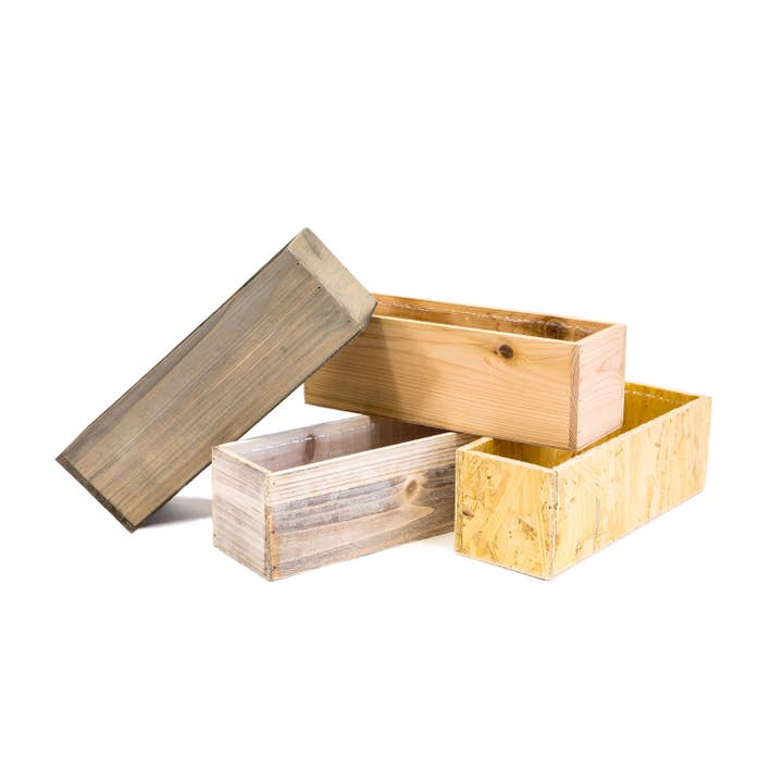 UNIMIX FLORAL - Wholesale Planter Box - Wood Planters/Containers 12"x4"