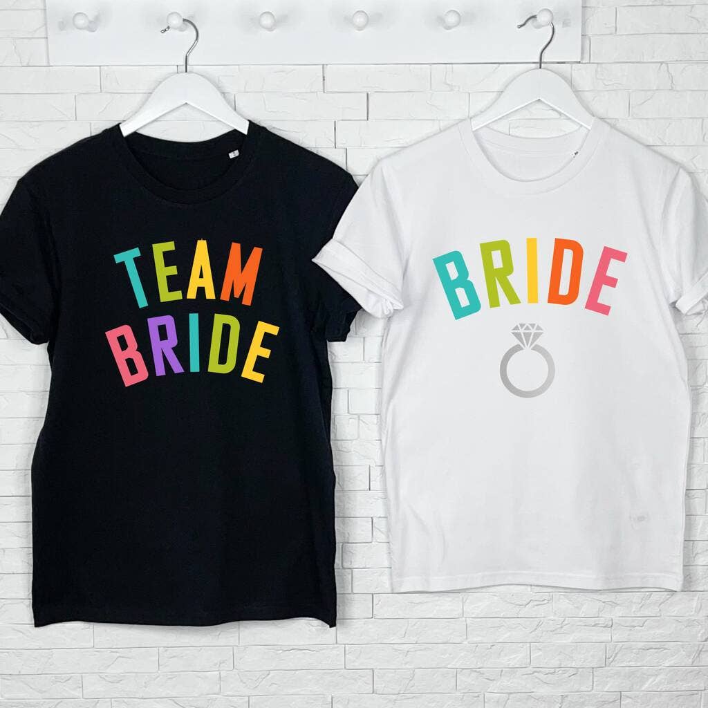 Lovetree Design - Wholesale Screen printed t-shirt – Women′s - Bride Rainbow Arch And Silver T Shirt1