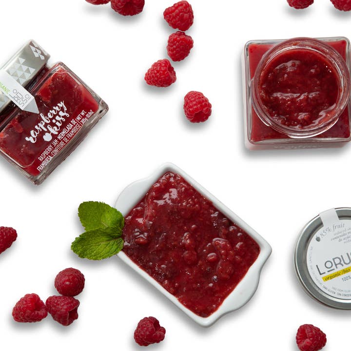 LoRUSSo - Wholesale Jam/Jelly - Organic artisanal raspberry jam 85% fruit - 175g3