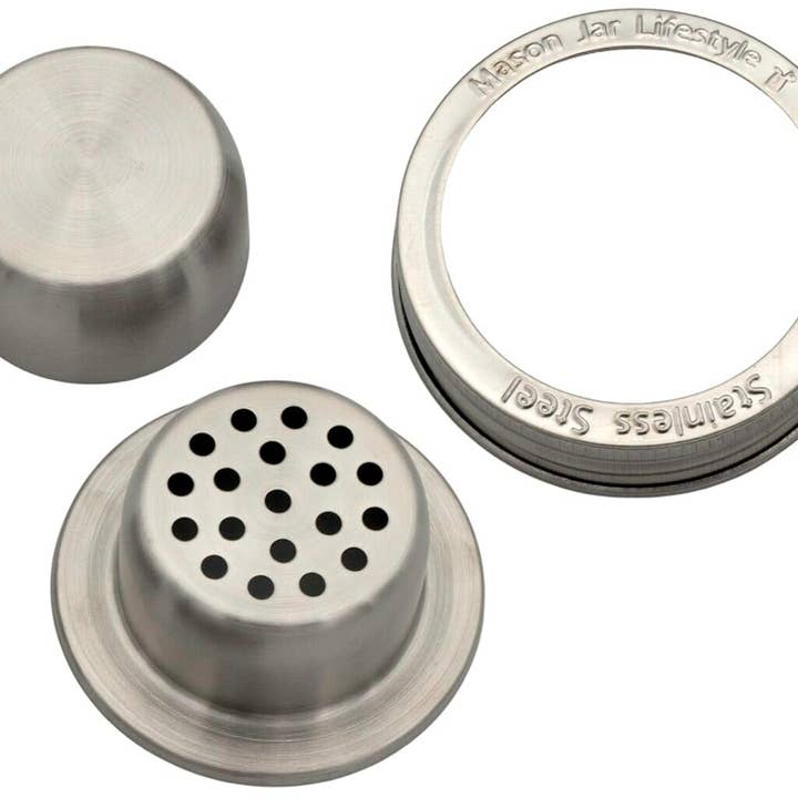 Mason Jar Lifestyle - Wholesale Cocktail Shaker - Mason Shaker Cocktail Shaker Lid with Stainless Steel Band4