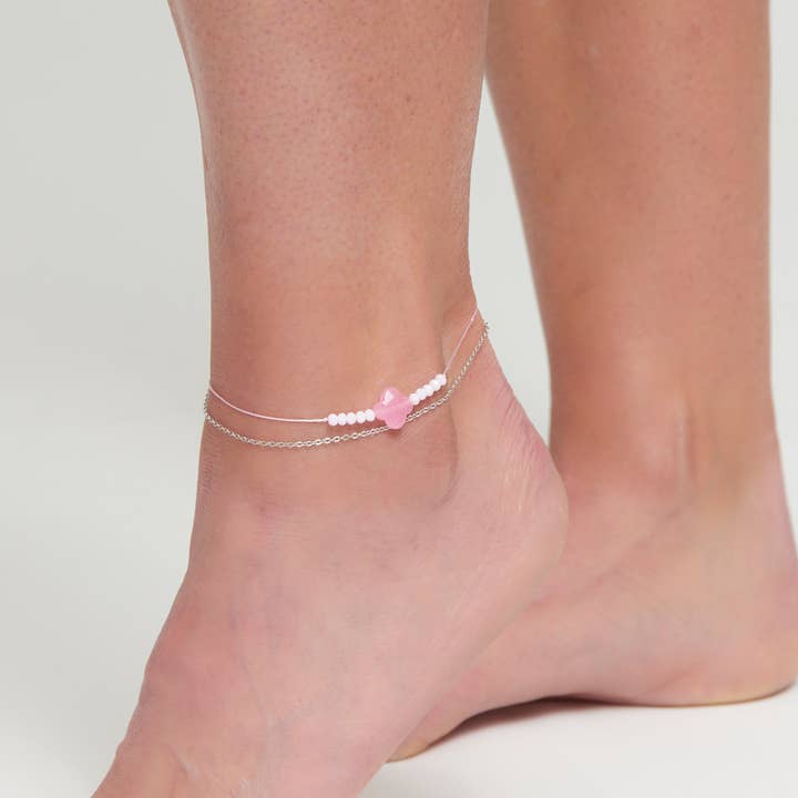 Elsie & Zoey - Wholesale Anklet - Beaded Anklet Layered Sea Glass Beach Jewelry - Sale6