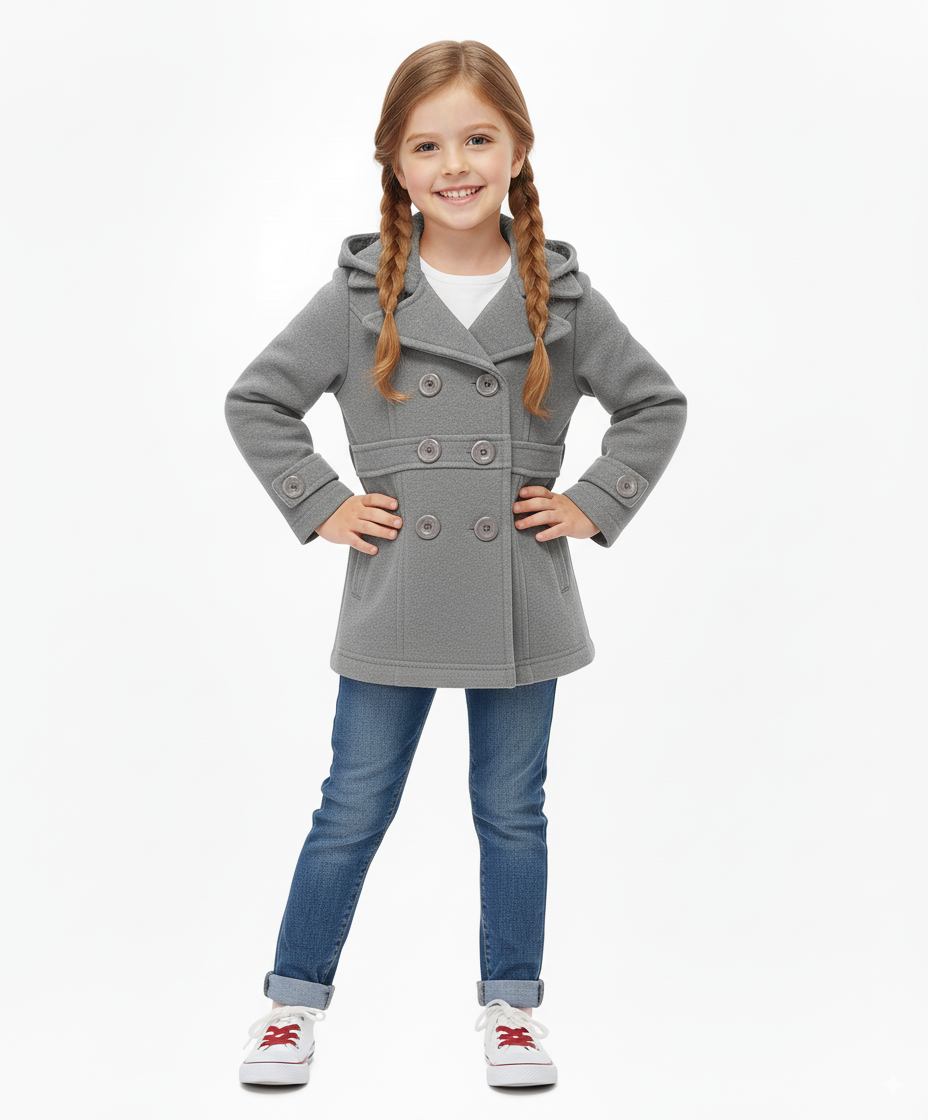 Unik – wholesale Kappa - Barn – Unik Flickors Fleecejacka med Huva 2-411