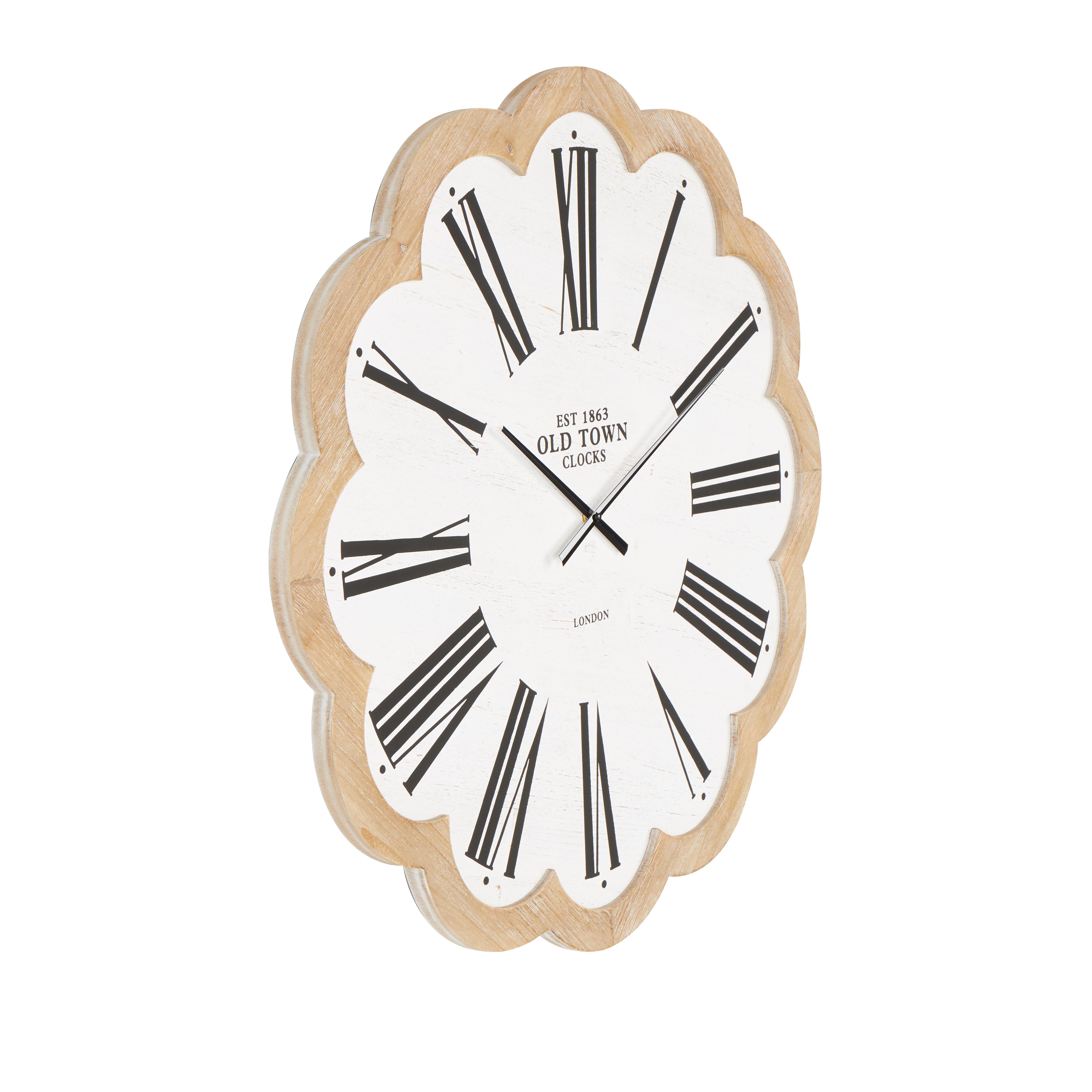 Import Corner - Wholesale Wall Clock - A-91850: METAL WOOD WALL CLOCK 33"W, 33"H4