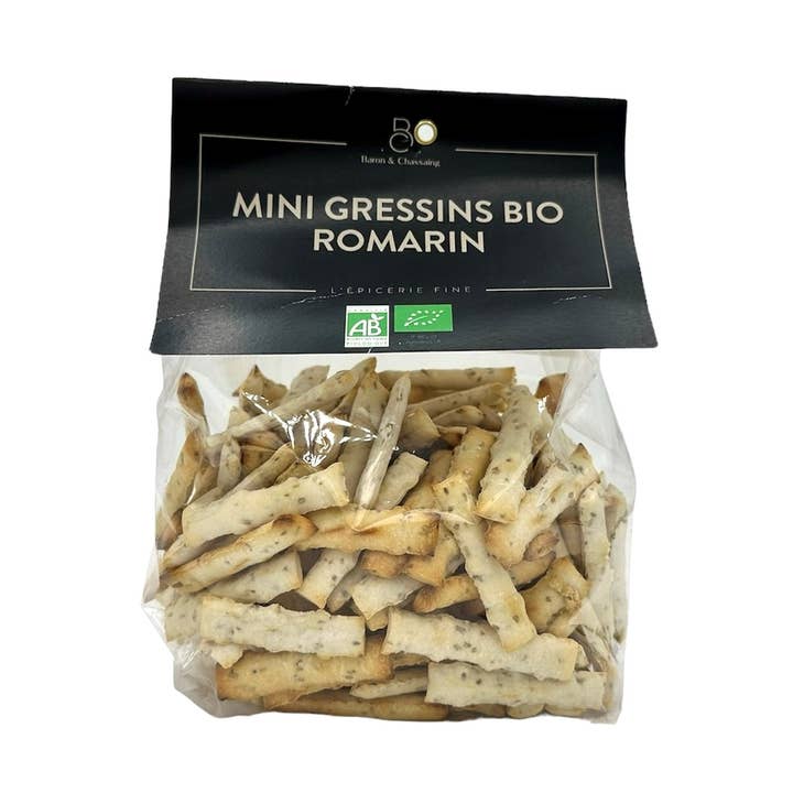 Organic Rosemary Mini Breadsticks -150 g - AB* for wholesale by Baron & Chassaing