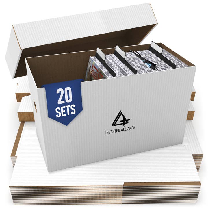 Invested Alliance LLC - Venta al por mayor Cesta/caja de almacenamiento - Cajas de Almacenamiento para Cómics Premium - Paquete de 20