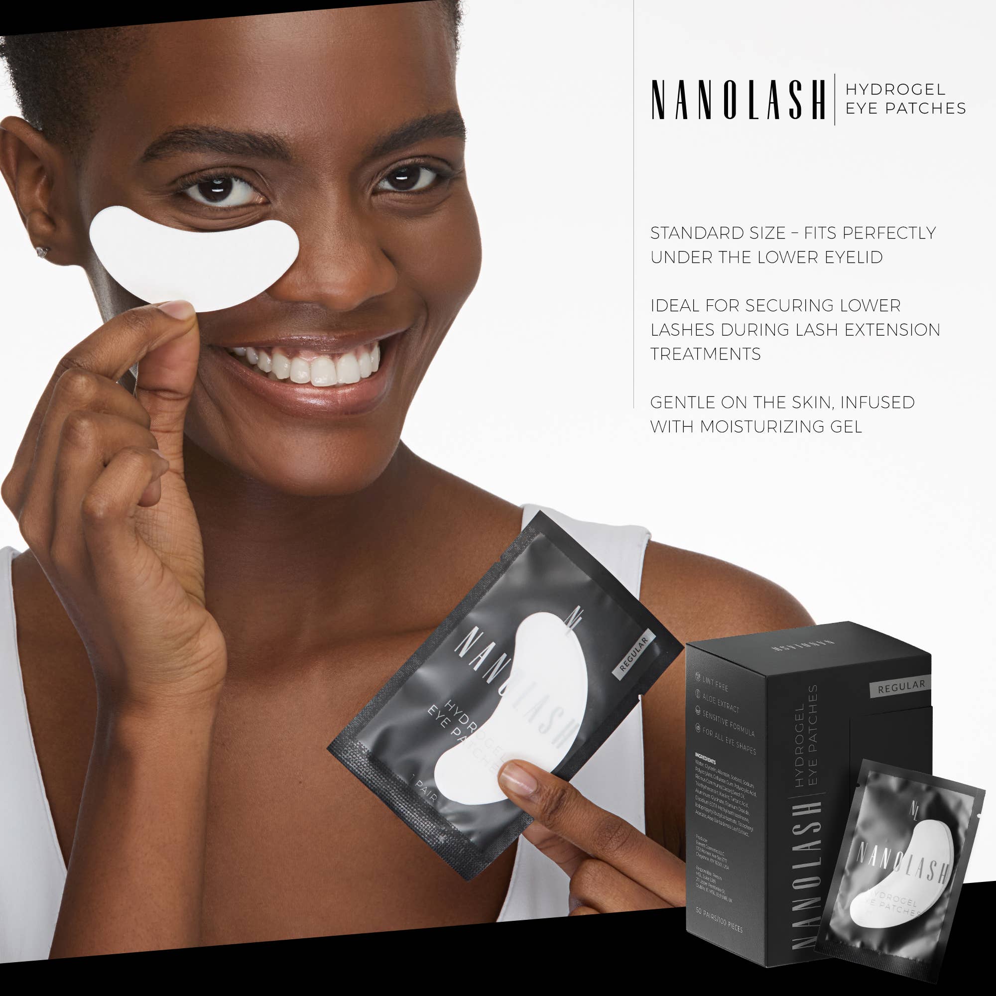 Everett Cosmetics - Wholesale Eyelash/Brow Serum - Nanolash Hydrogel Eye Patches1