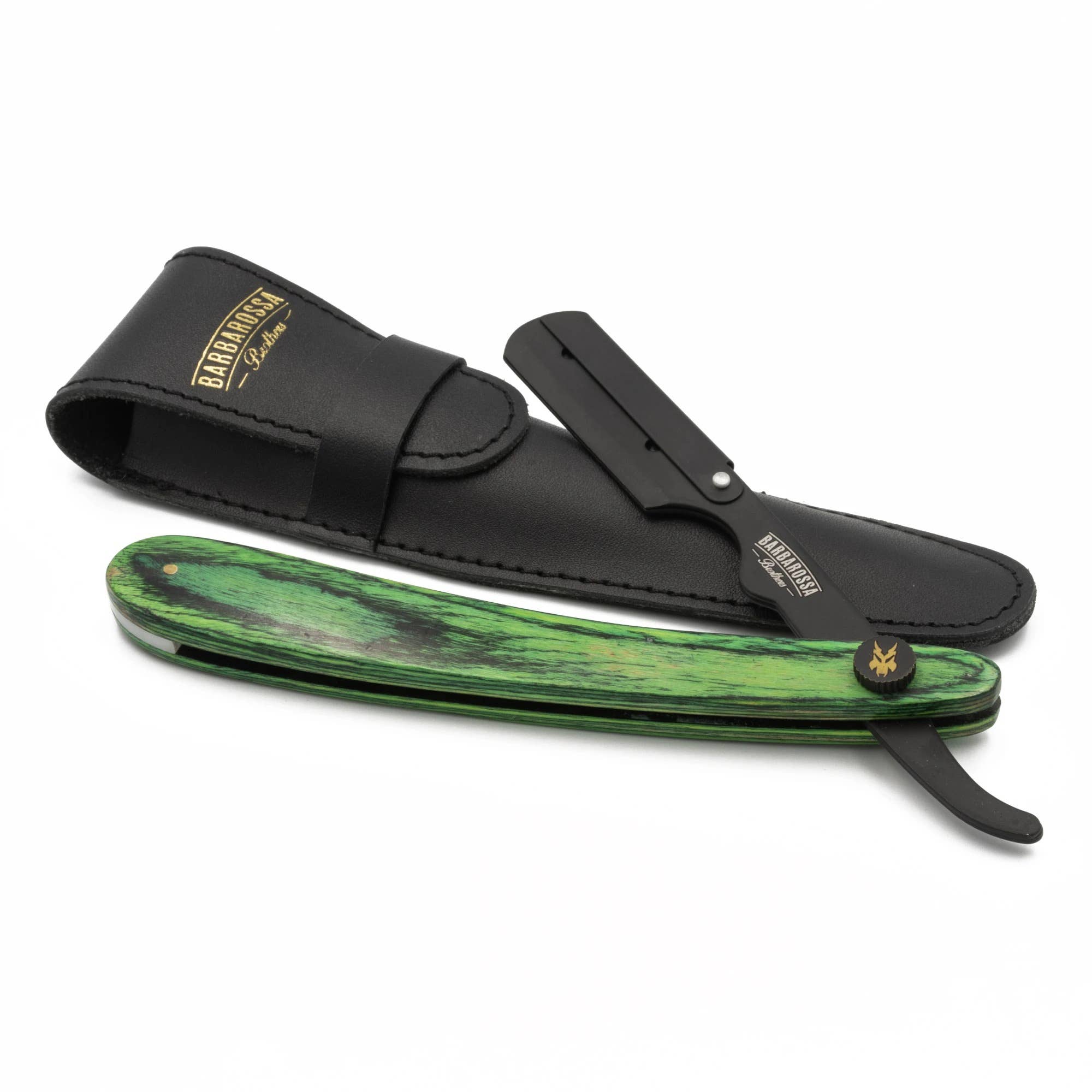 Barbarossa Brothers Online - Wholesale Razor - Men's - The Buccaneer: Cut Throat Razor - Green Wood1