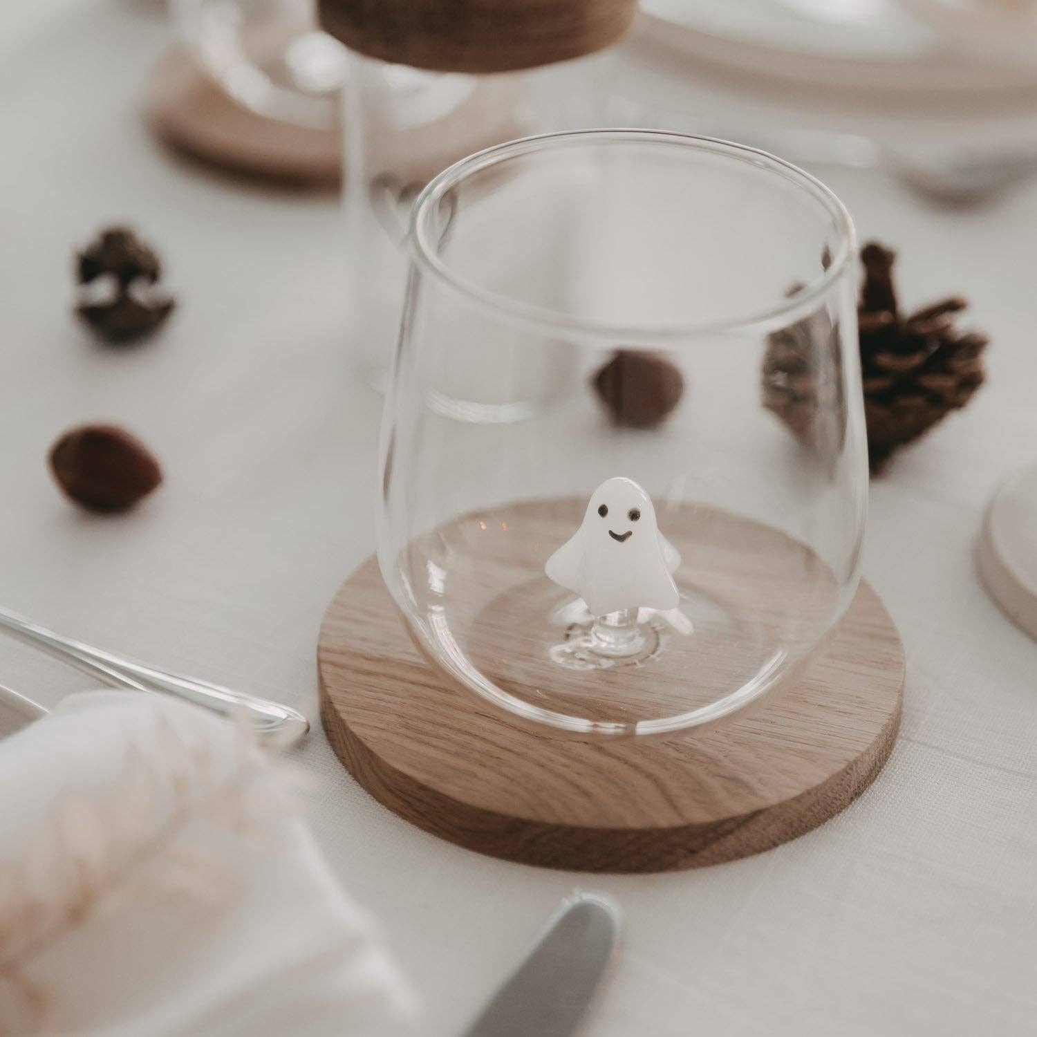 Eulenschnitt - Wholesale Drinking Glass/Cup - Drinking Glass Ghost Figure (PU = 6 pcs)0