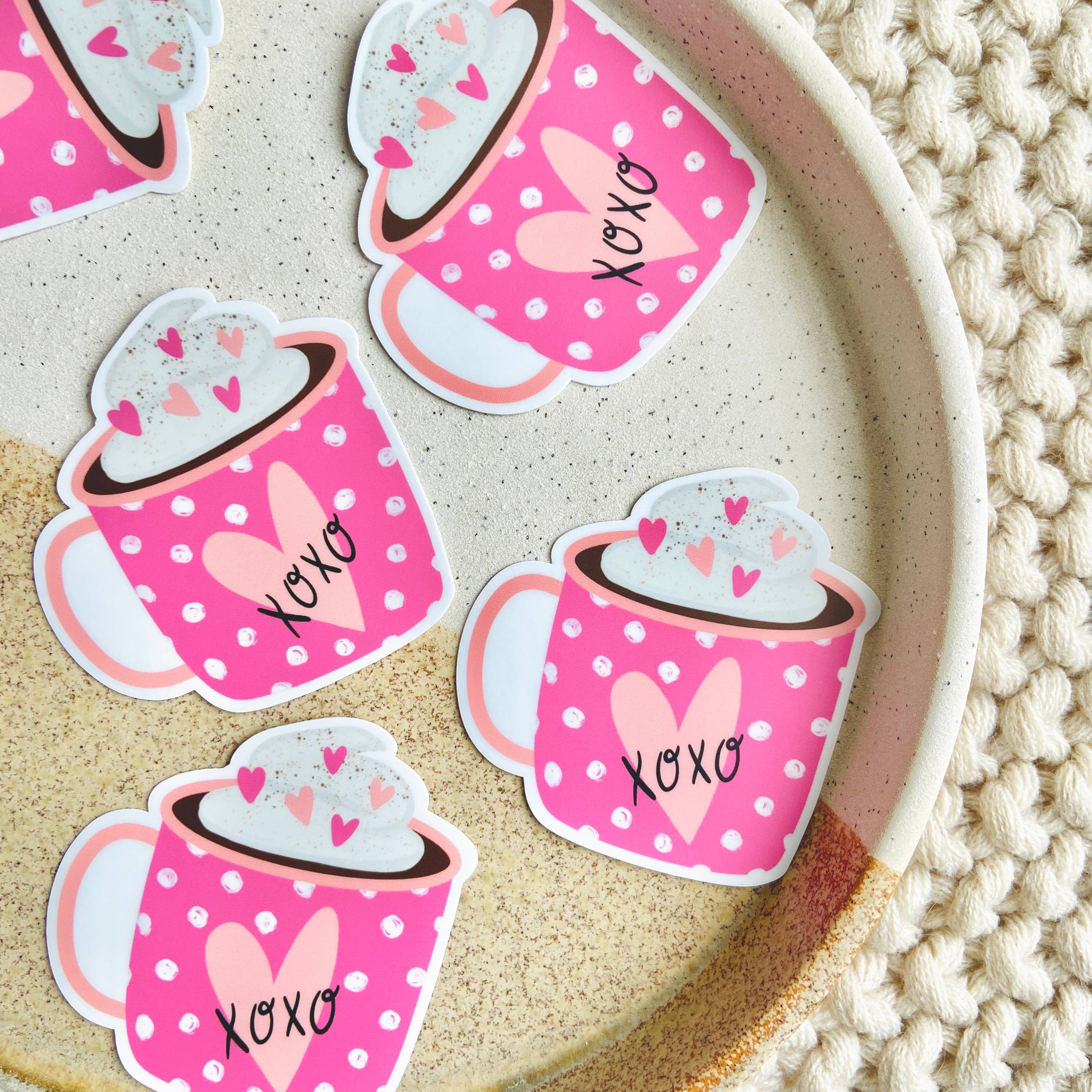 Makerie Day - Wholesale Sticker - Valentine's Day Hot Cocoa Mug Sticker1