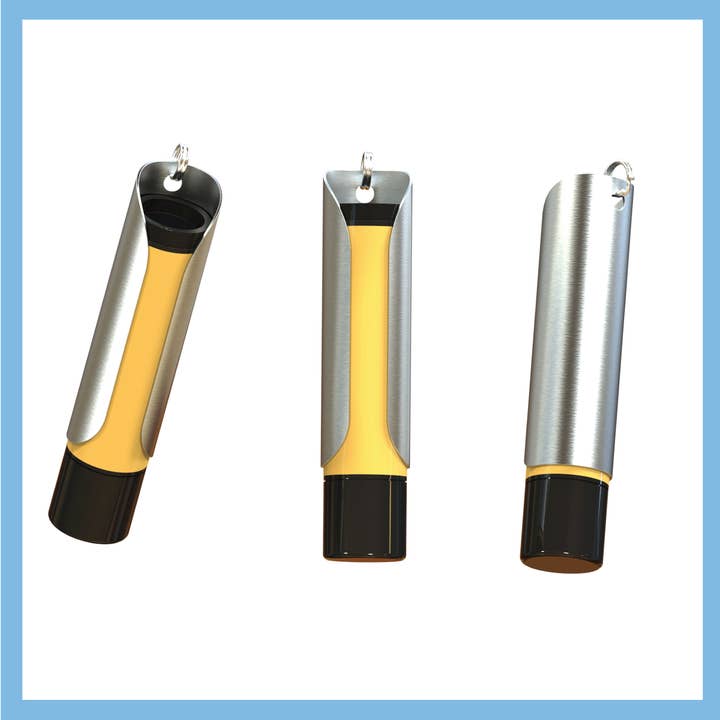 Tallac House - Wholesale Lip Balm Case/Holder - Lip Balm Keychain Holder: Stainless with Dial Protection3