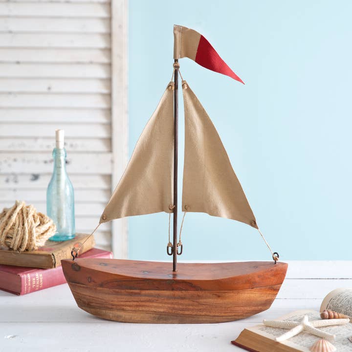 CTW Home Collection - Wholesale Sculpture - Handcrafted Sailboat Sculpture1