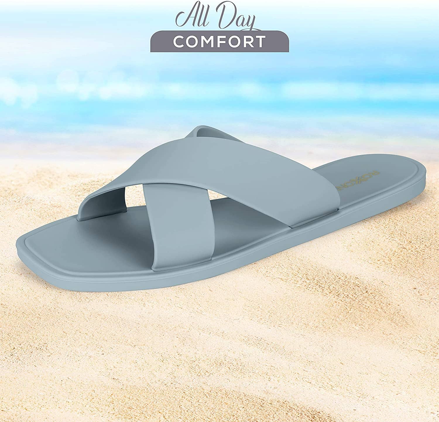 Roxoni - Vente Sandales – femme - Sandale à bretelles croisées de couleur mate pour femmes 312312