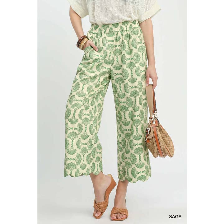 Printed Wide Leg Pants for wholesale by STYLE USA