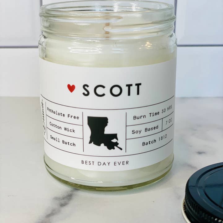 White Scott, LA Candle for wholesale on Faire1