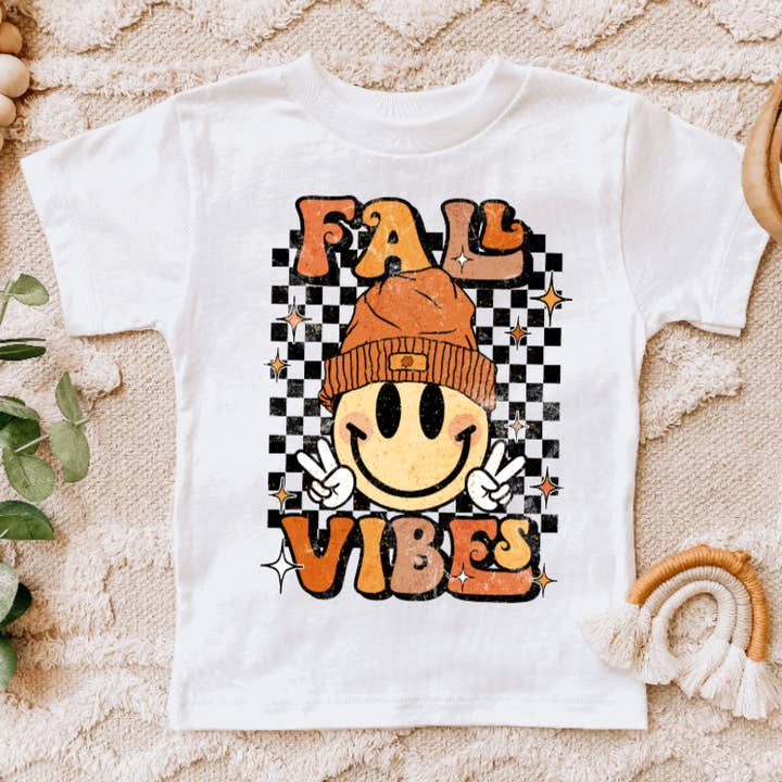 Camiseta Fall Vibes Trendy Groovy Autumn retro para niños para venta al por mayor de AvaryMaeInspirations