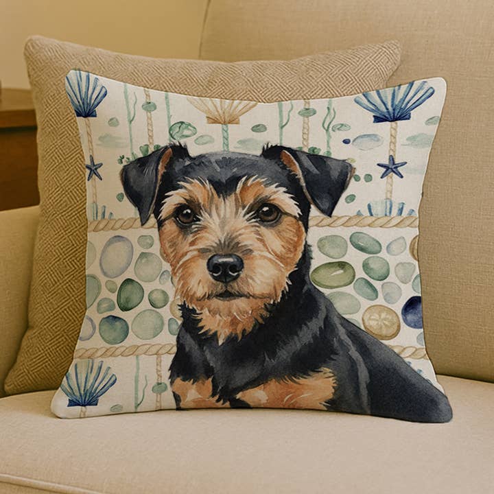 Almofada de Vidro do Mar Costeiro Terrier Norfolk Preto e Castanho 18x1 por atacado de Caroline's Treasures