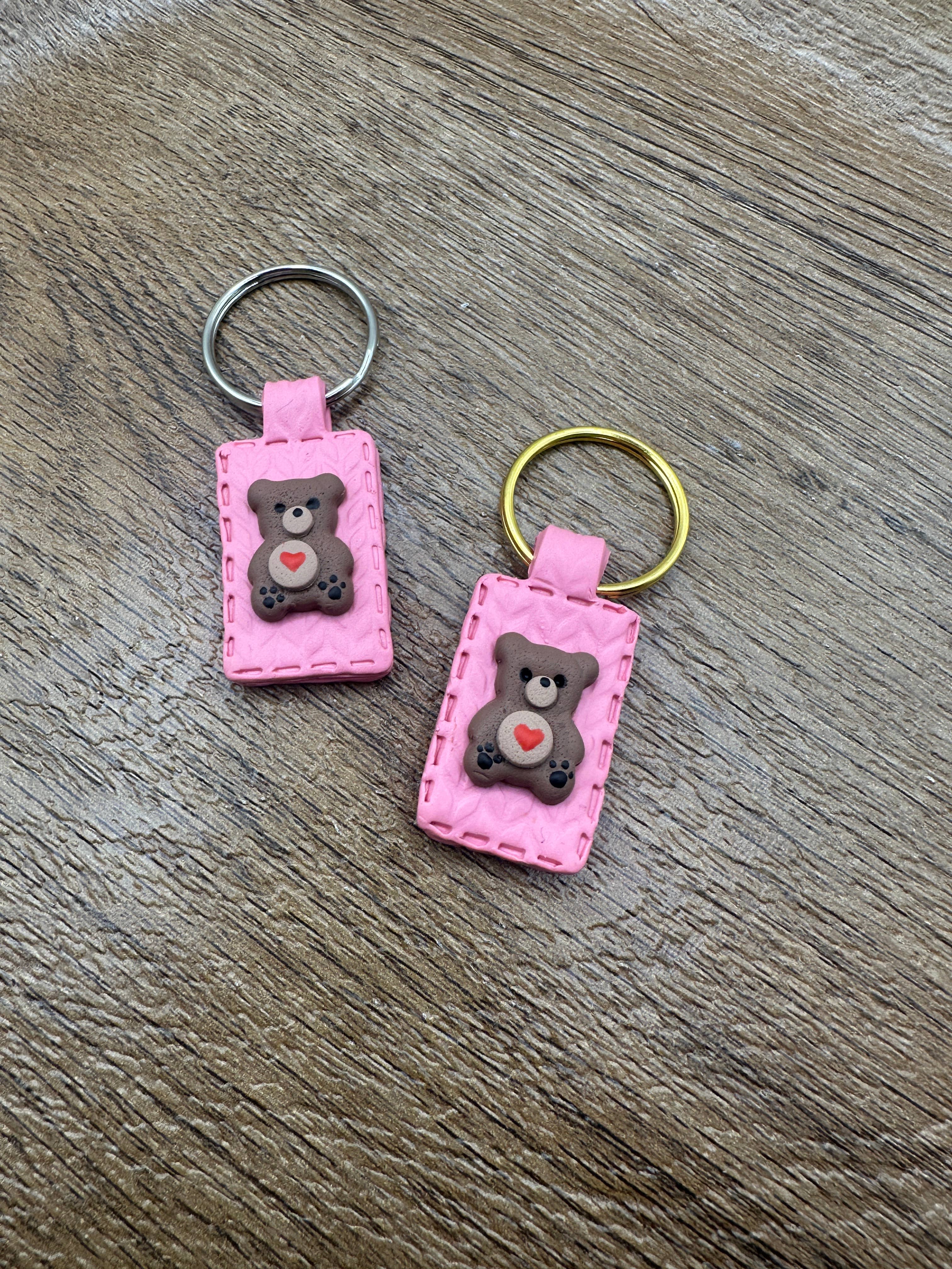 Making with Molli - Wholesale Keychain - Women's - Polymer Clay Teddy Bear Keychain