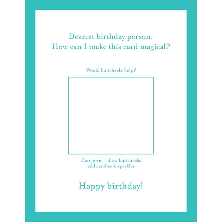 Buttcheeks Birthday Card for wholesale by Fomato
