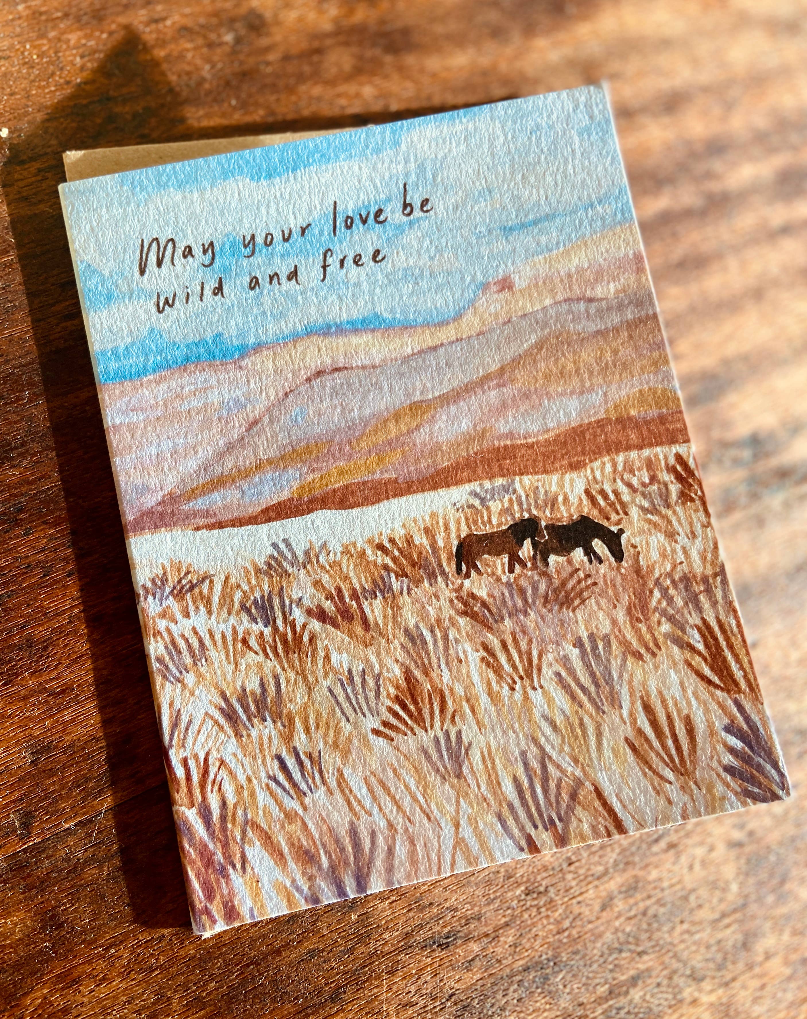 Little Salt Wagon - Wholesale Love Card - May Your Love Be Wild and Free Horse Pasture Greeting Card1