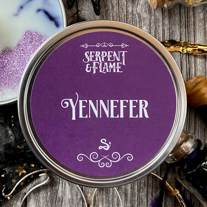 Yennefer Candle, Gooseberries Lilac for wholesale by Serpent & Flame Candle Co.
