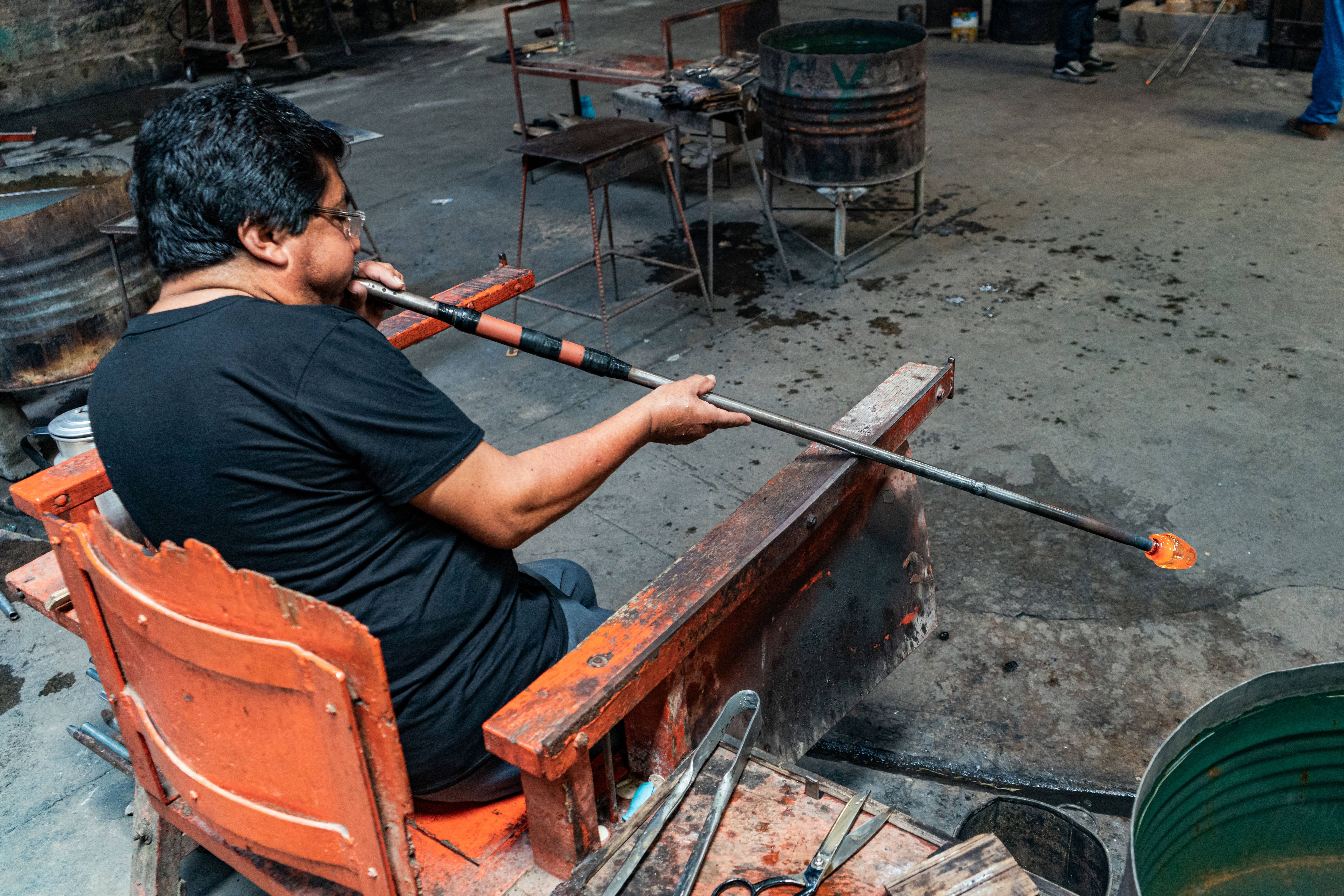 Sobremesa – wholesale Drinking glass/cup – Blue Rim Large Stacking Drinking Glass | Glassware Drinking5